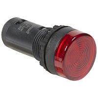 Моноблочная сигнальная лампа ∅ 22,3 - Osmoz - для комплектации - с подсветкой - лампы с цоколем BA9S - IP 66 - красный | код 024101 |  Legrand